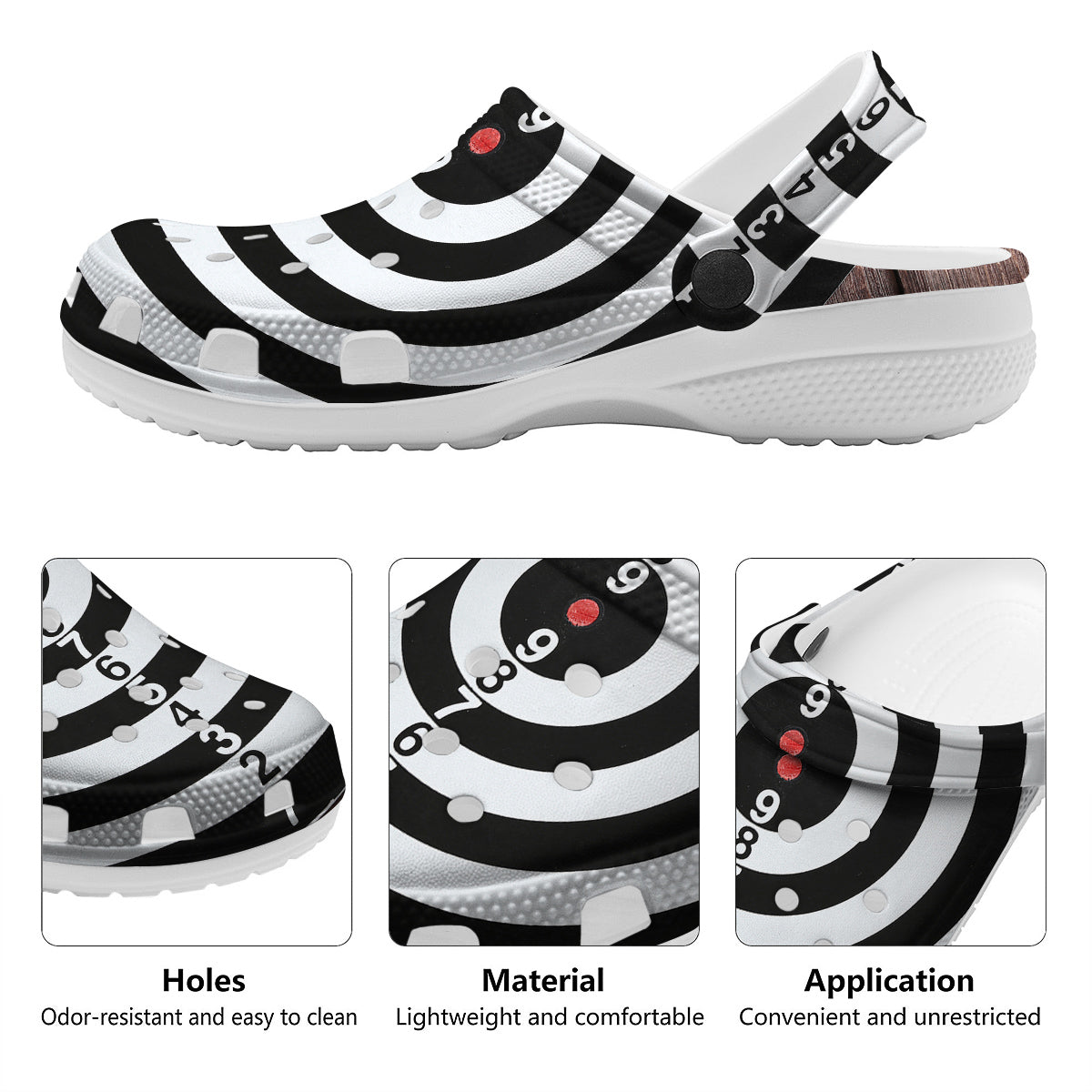 Dartboard Classic Print Clog-grizzshop