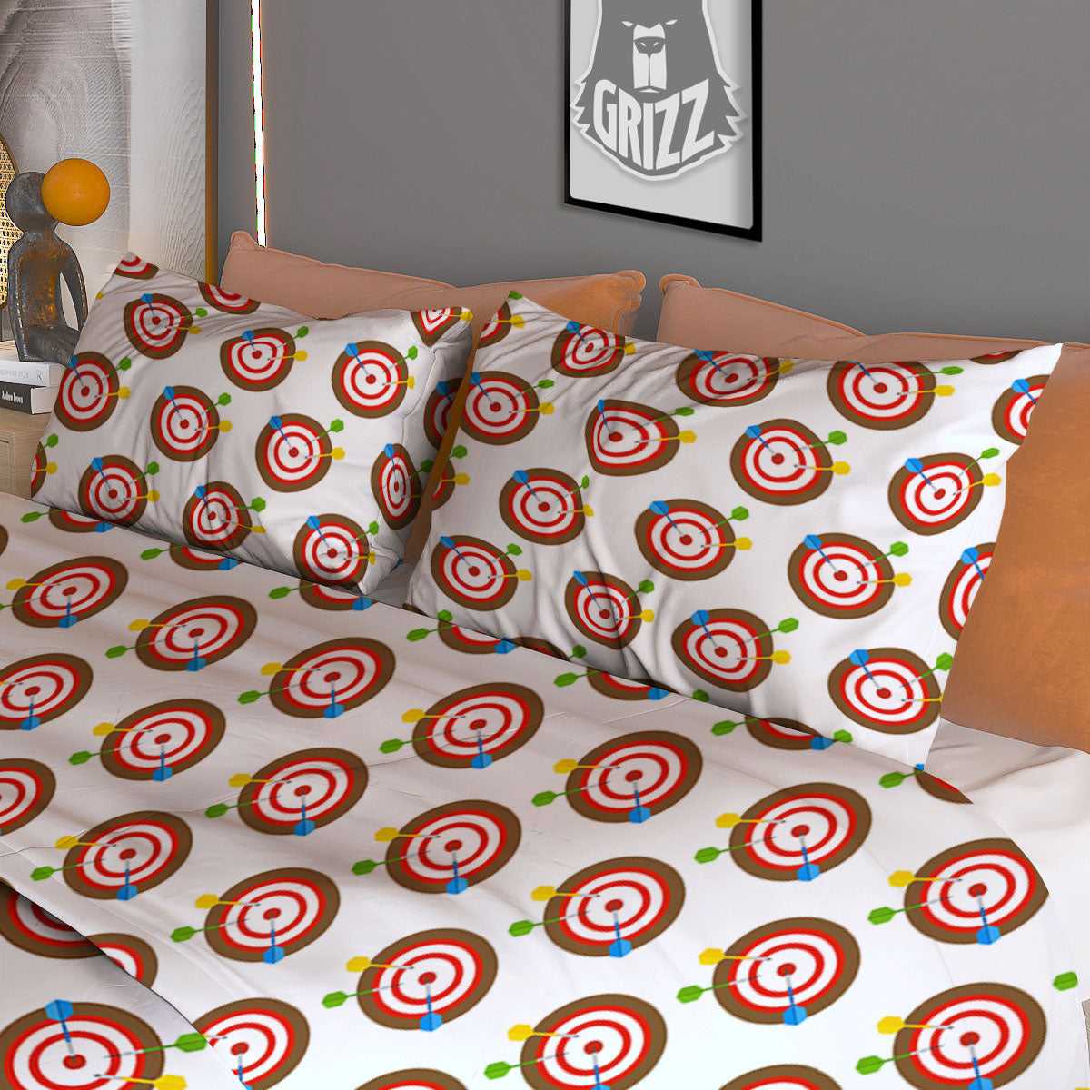 Dartboard Print Pattern Duvet Cover Bedding Set-grizzshop