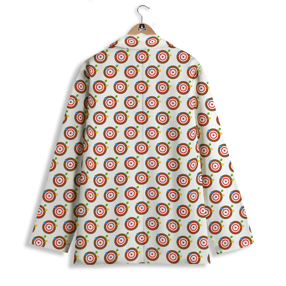 Dartboard Print Pattern Women's Blazer-grizzshop