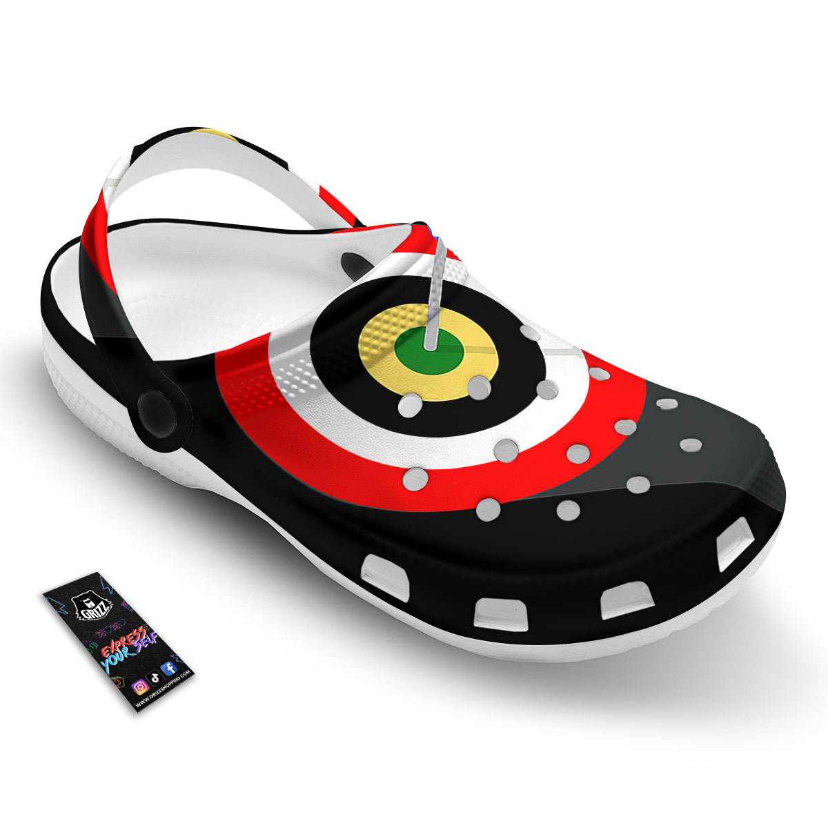 Darts Bullseye Print Clog-grizzshop