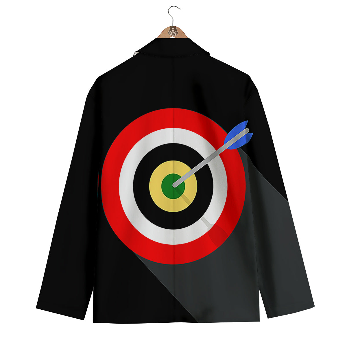 Darts Bullseye Print Men's Blazer-grizzshop