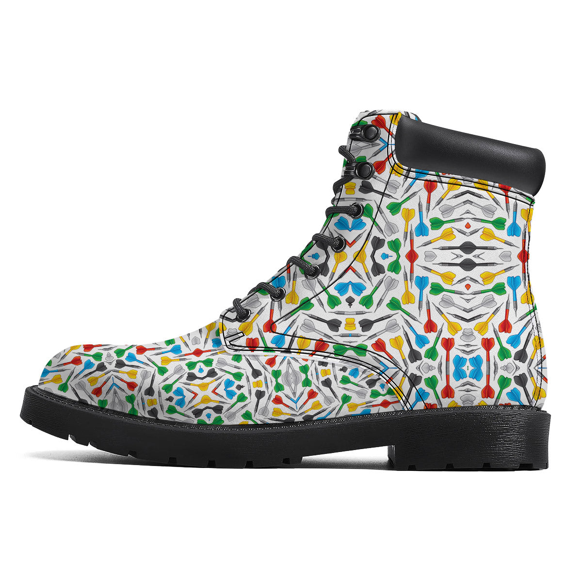 Darts Colorful Print Pattern Boots-grizzshop