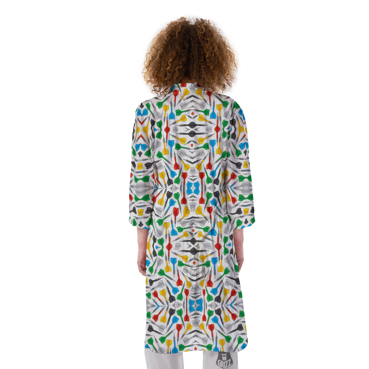Darts Colorful Print Pattern Kimono-grizzshop