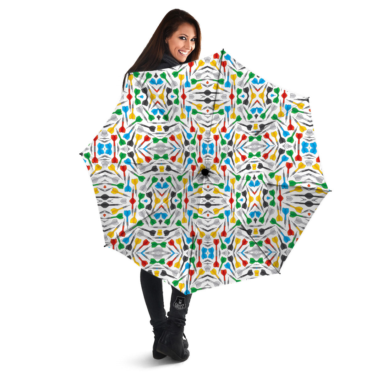Darts Colorful Print Pattern Umbrella-grizzshop