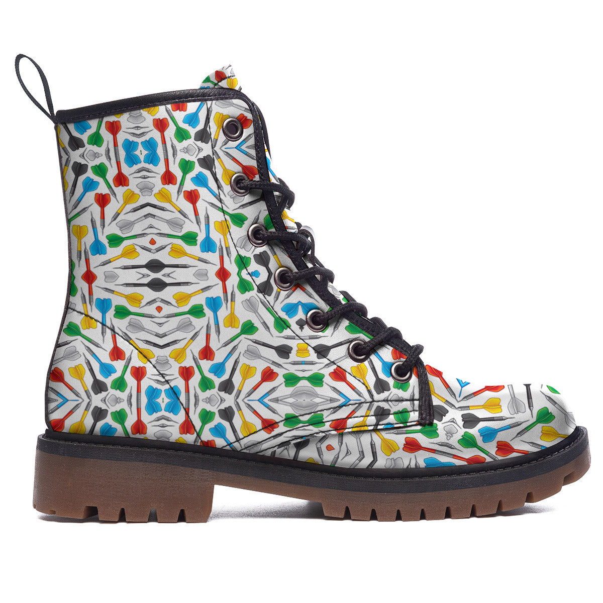 Darts Colorful Print Pattern Work Boots-grizzshop