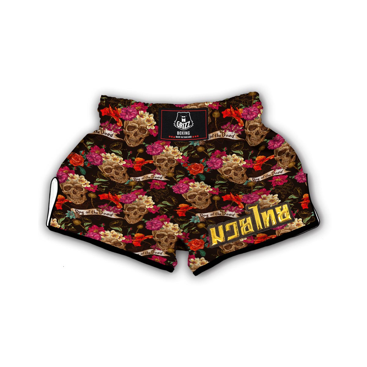 Day Of Dead Skull Muay Thai Boxing Shorts-grizzshop