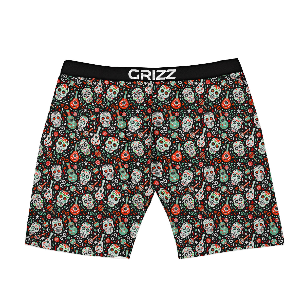 Day Of The Dead Calaveras Print Pattern Boxer Briefs-grizzshop