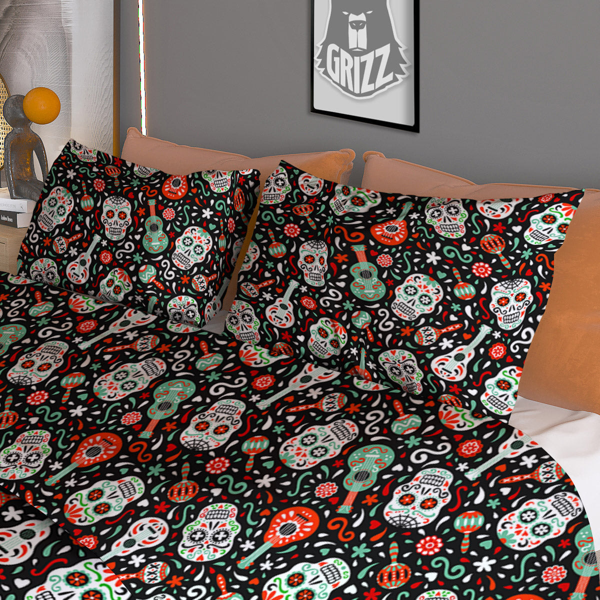 Emoji Graffiti Happy Print Pattern Duvet Cover Bedding Set