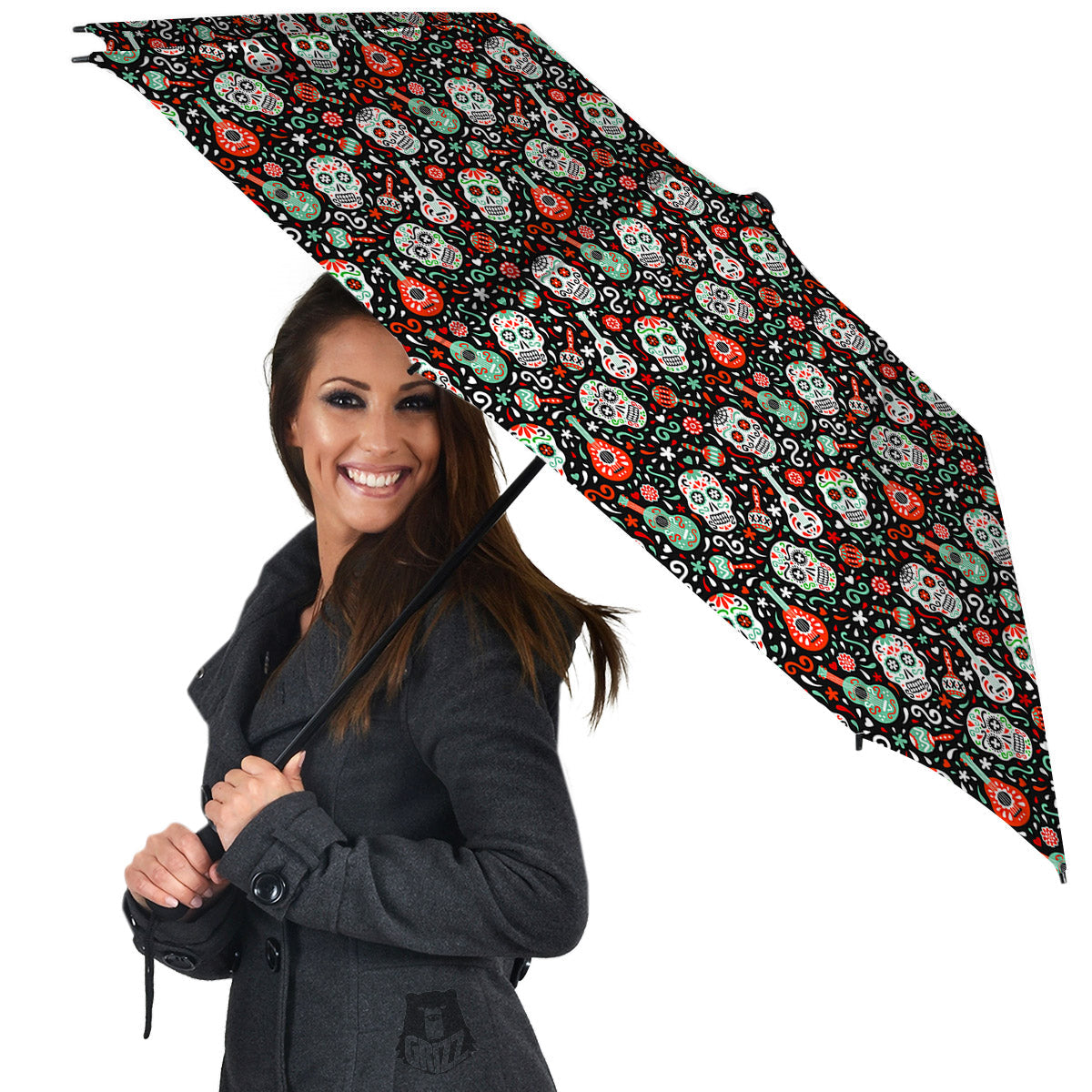 Day Of The Dead Calaveras Print Pattern Umbrella-grizzshop