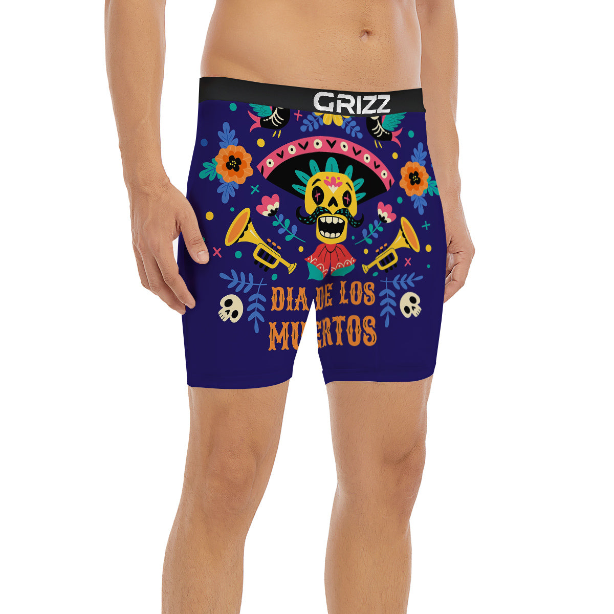 Day Of The Dead Cinco de Mayo Print Boxer Briefs-grizzshop