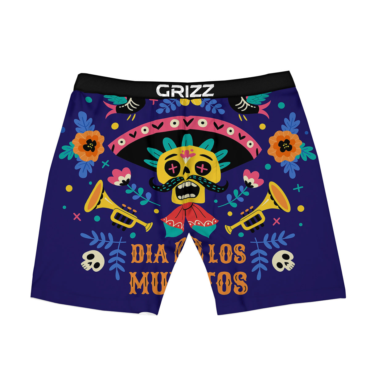 Day Of The Dead Cinco de Mayo Print Boxer Briefs-grizzshop