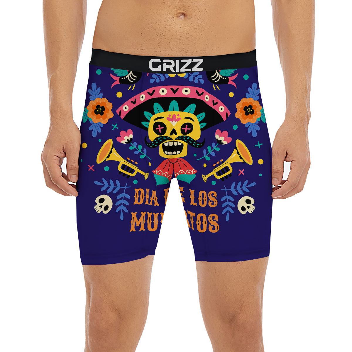 Day Of The Dead Cinco de Mayo Print Boxer Briefs-grizzshop