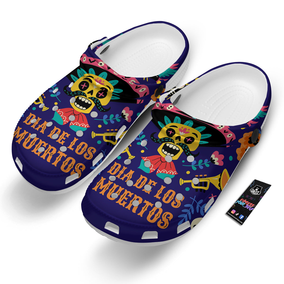 Day Of The Dead Cinco de Mayo Print Clog-grizzshop