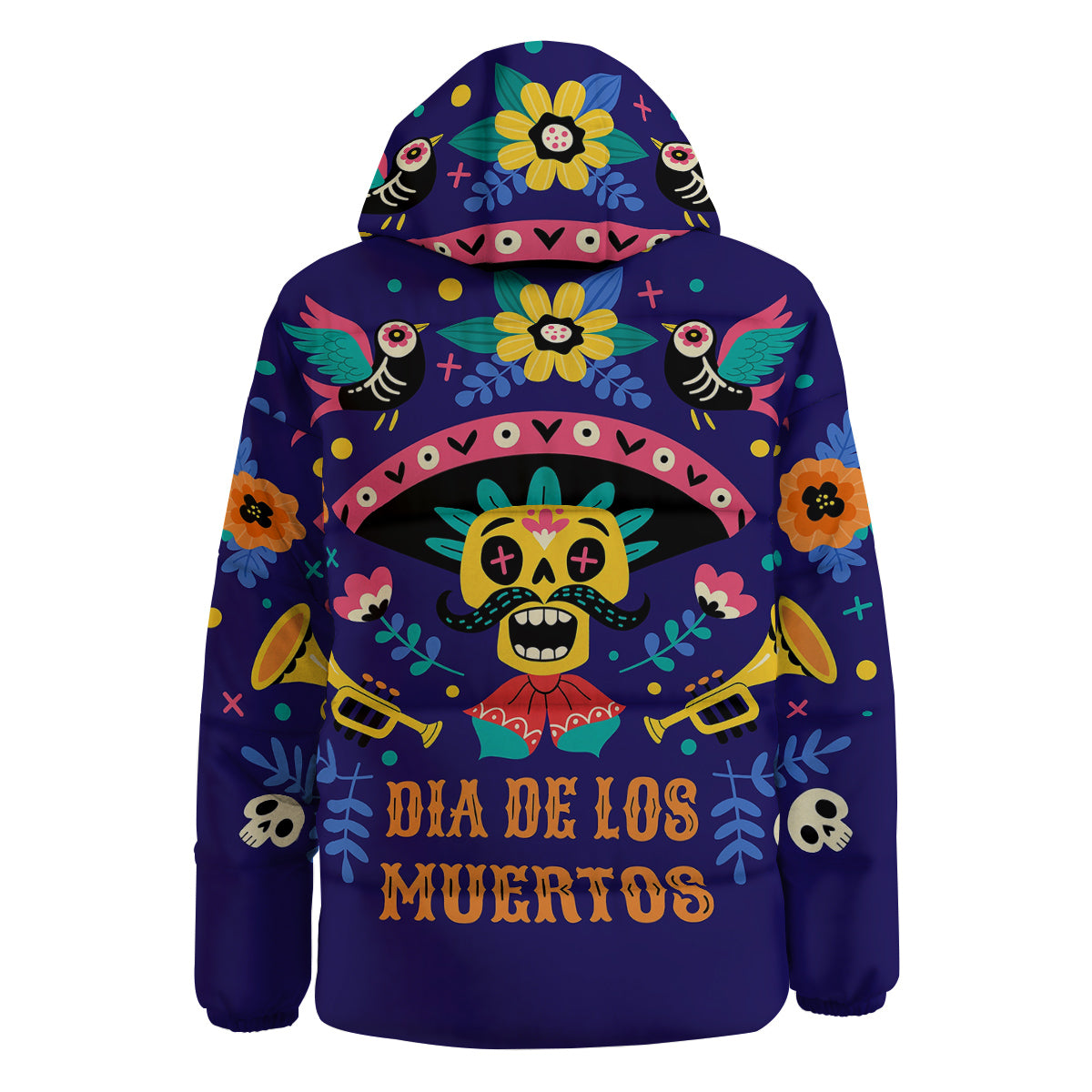 Day Of The Dead Cinco de Mayo Print Down Jacket-grizzshop