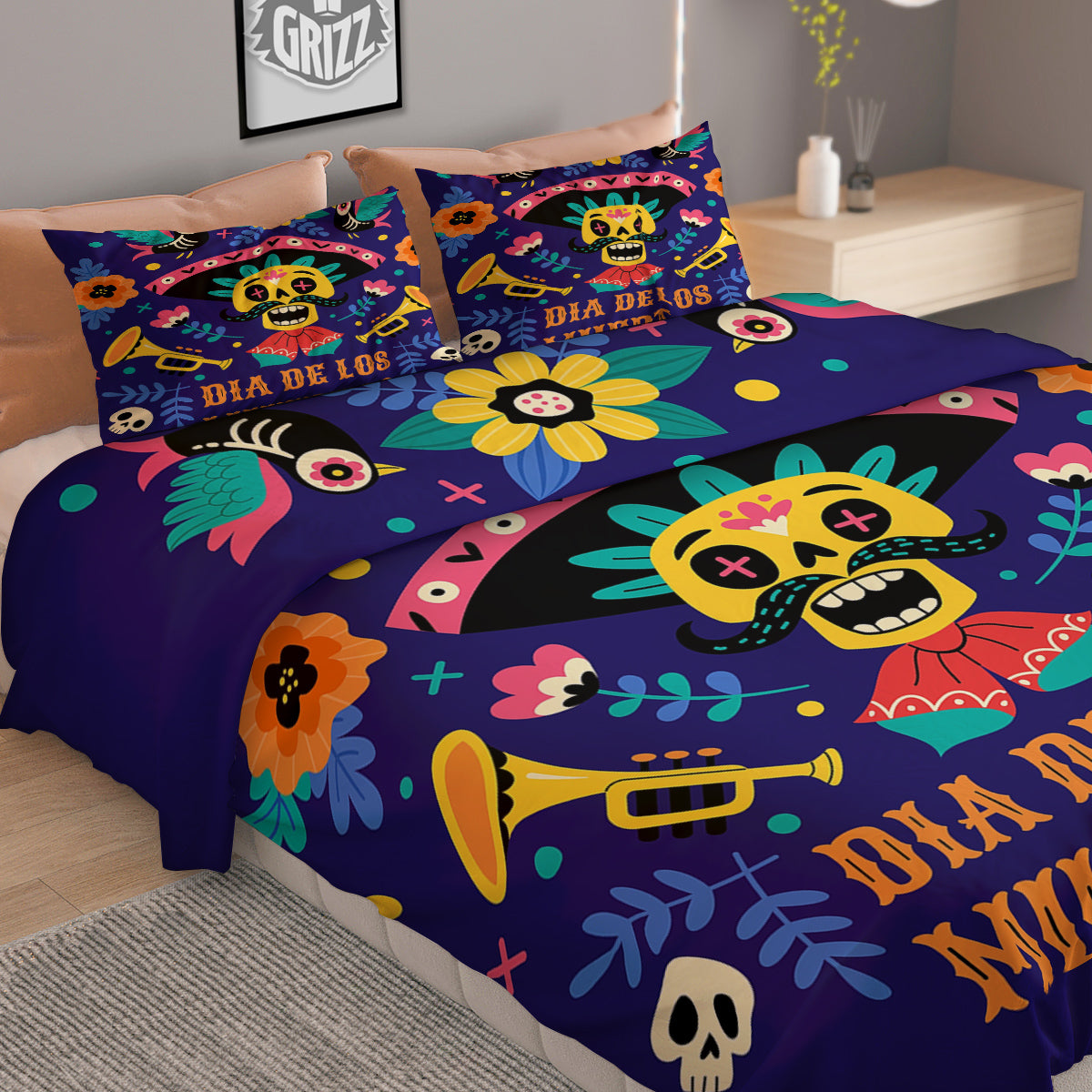 Energy Ice And Fire Print Duvet Cover Bedding Set