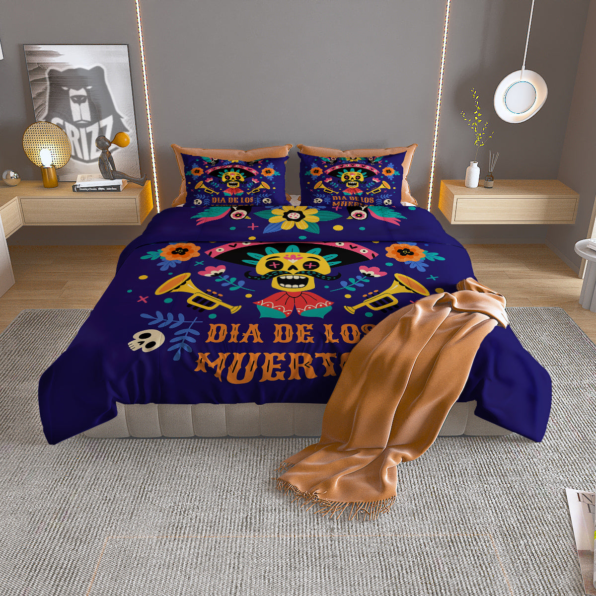 Energy Ice And Fire Print Duvet Cover Bedding Set