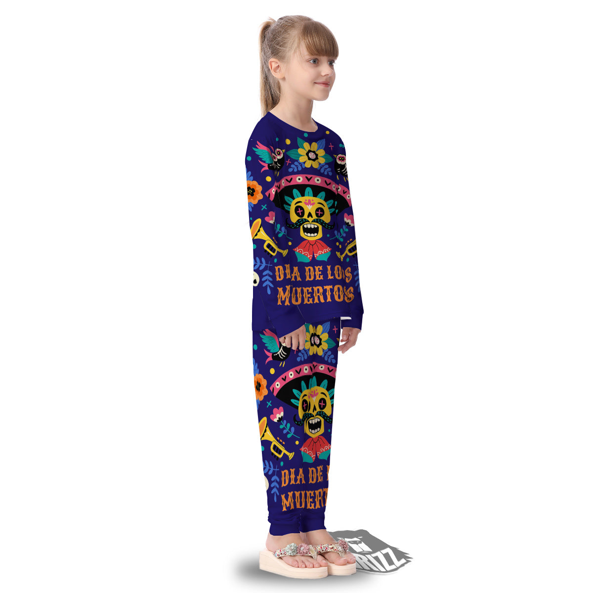 Day Of The Dead Cinco de Mayo Print Kid's Pajamas-grizzshop