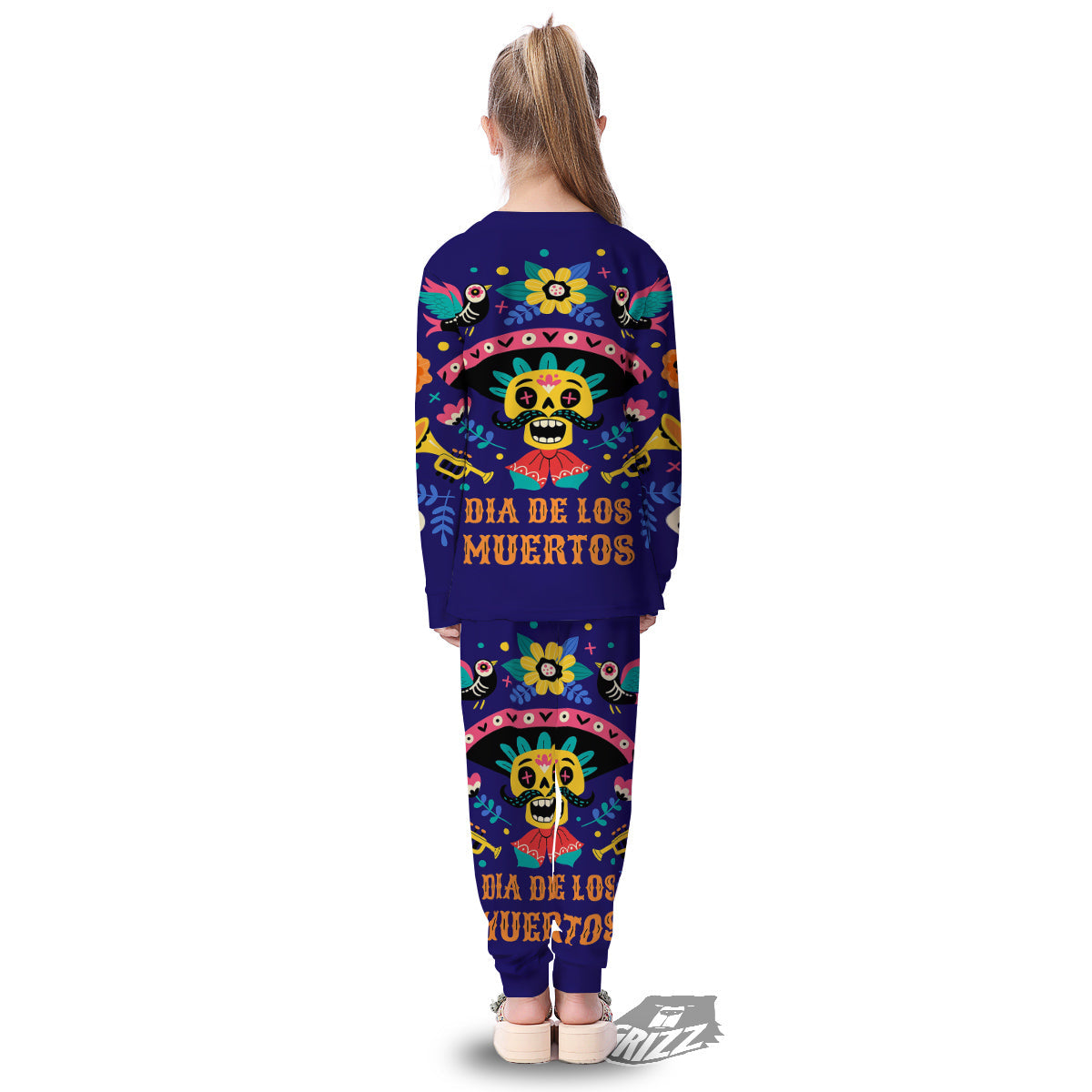 Day Of The Dead Cinco de Mayo Print Kid's Pajamas-grizzshop