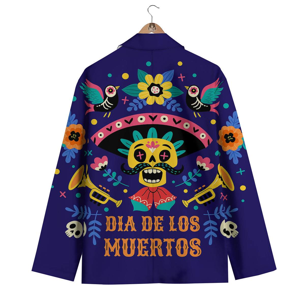 Day Of The Dead Cinco de Mayo Print Men's Blazer-grizzshop