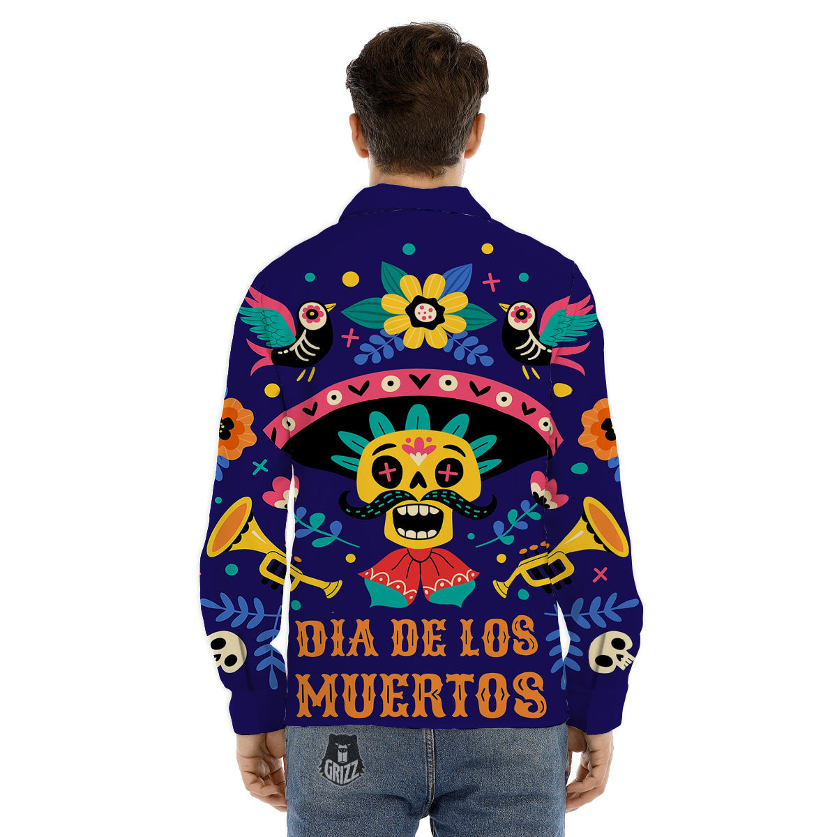 Day Of The Dead Cinco de Mayo Print Men's Dress Shirts-grizzshop