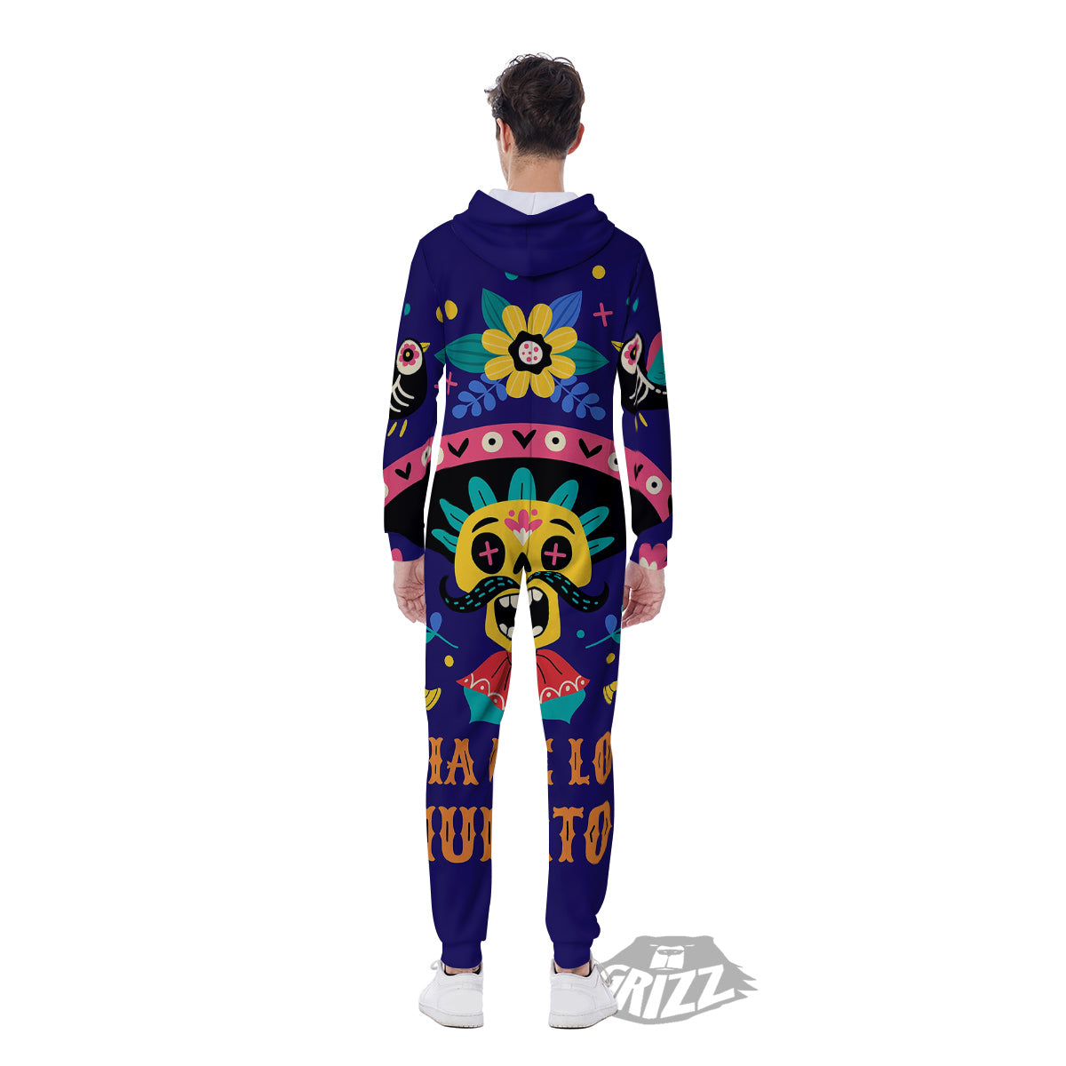 Day Of The Dead Cinco de Mayo Print Men's Jumpsuit-grizzshop
