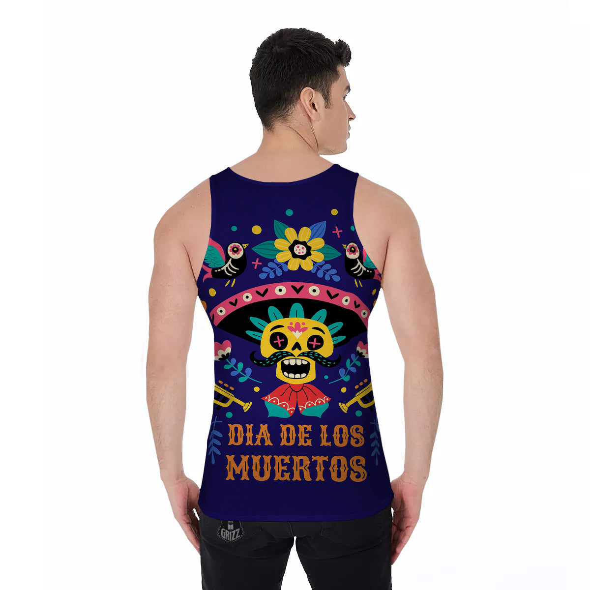 Day Of The Dead Cinco de Mayo Print Men's Tank Top-grizzshop