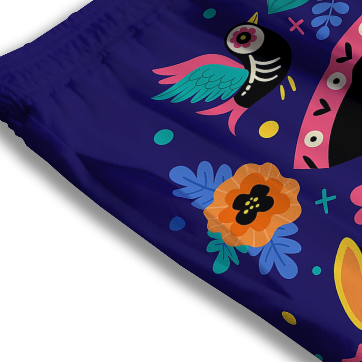 Energy Ice And Fire Print Mesh Shorts