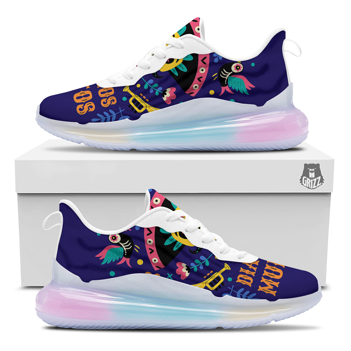 Day Of The Dead Cinco de Mayo Print Running Sneakers-grizzshop
