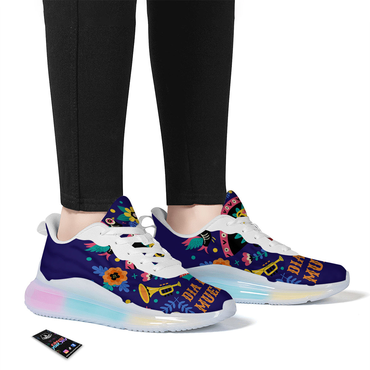 Day Of The Dead Cinco de Mayo Print Running Sneakers-grizzshop