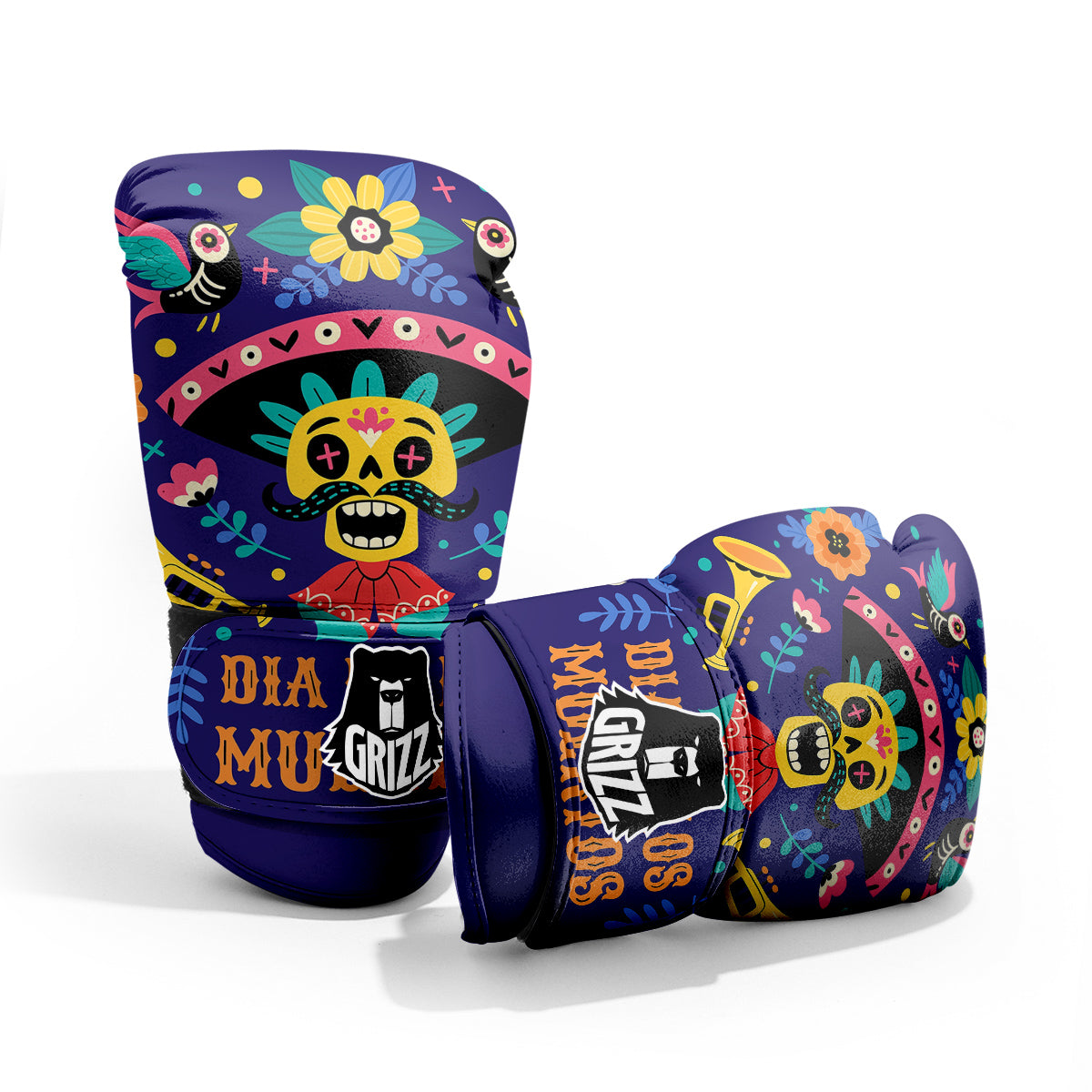 Day Of The Dead Cinco de Mayo Print Pro Boxing Glove