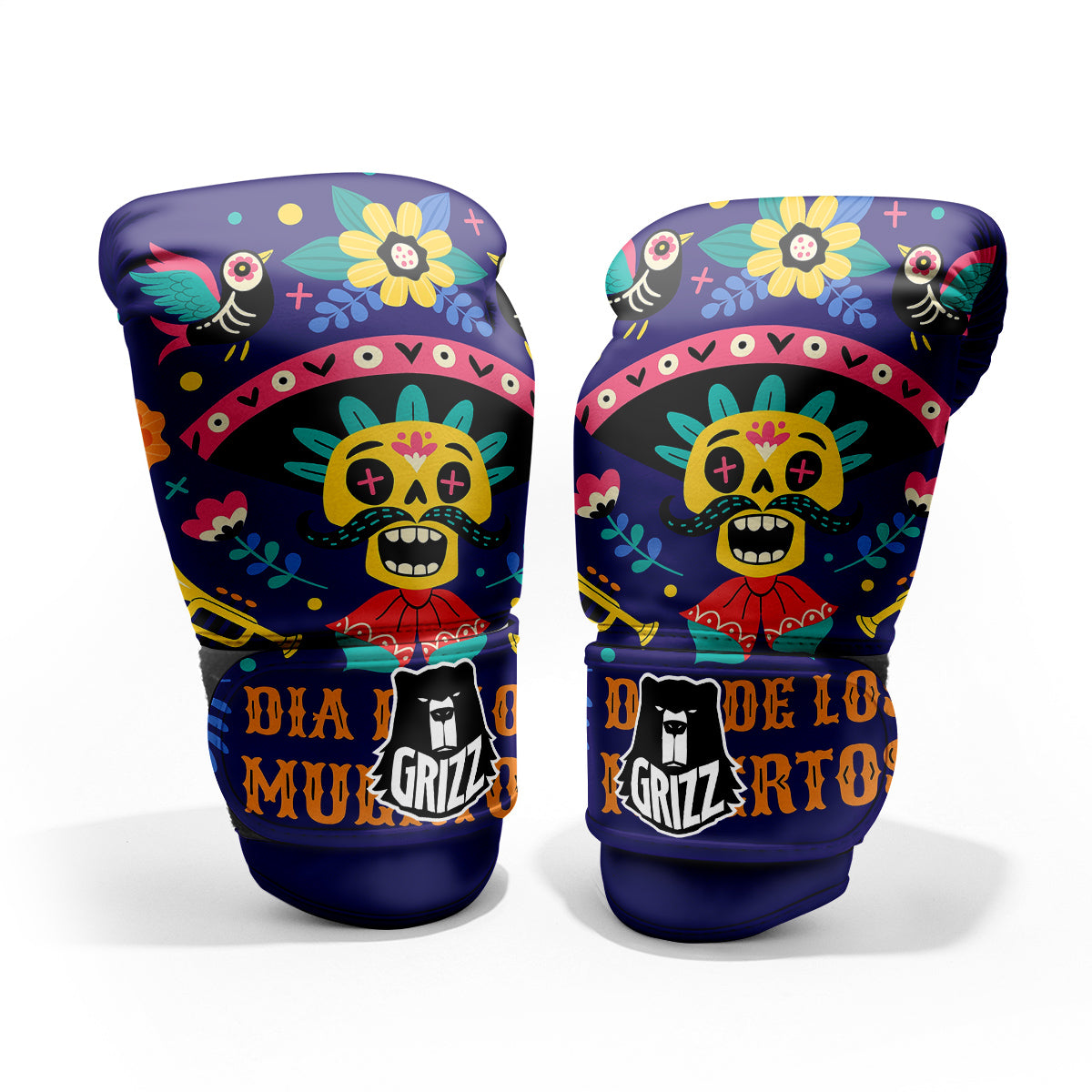 Day Of The Dead Cinco de Mayo Print Pro Boxing Glove