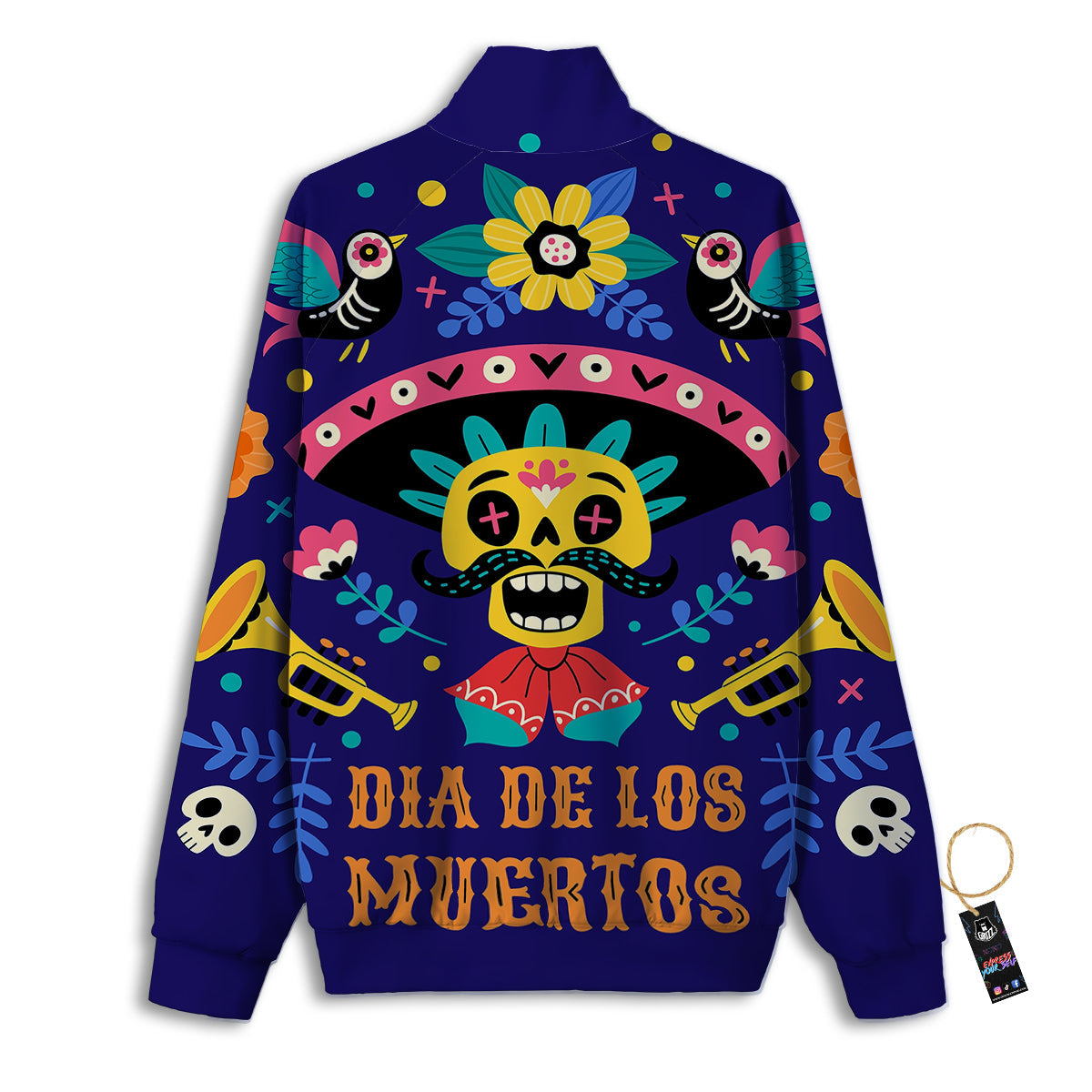 Day Of The Dead Cinco de Mayo Print Track Jacket-grizzshop