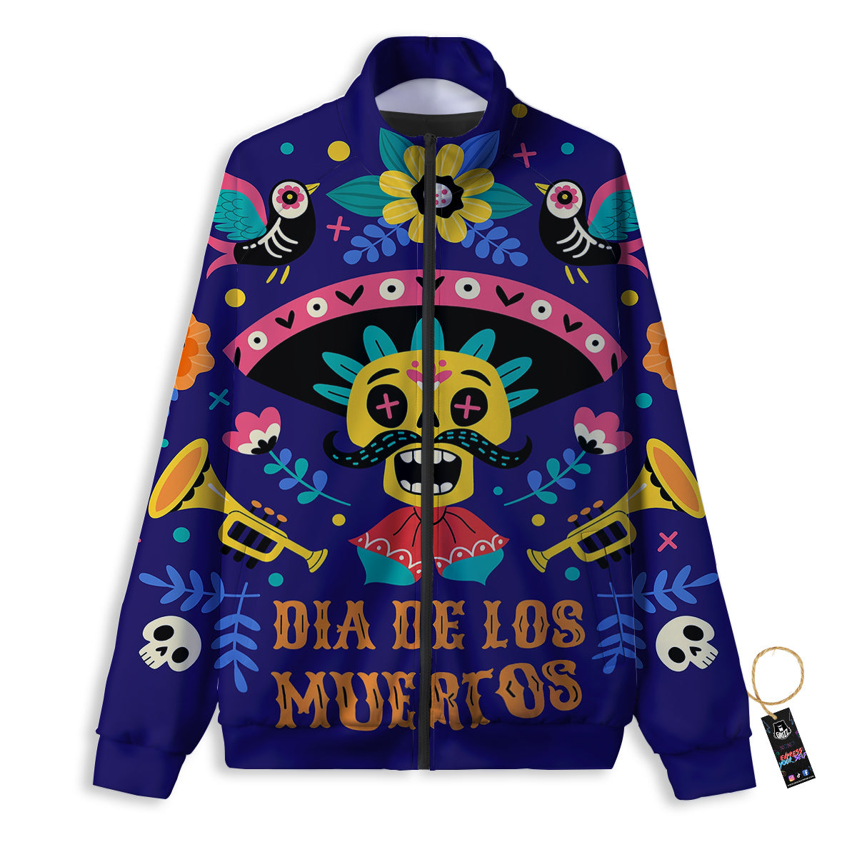 Day Of The Dead Cinco de Mayo Print Track Jacket-grizzshop