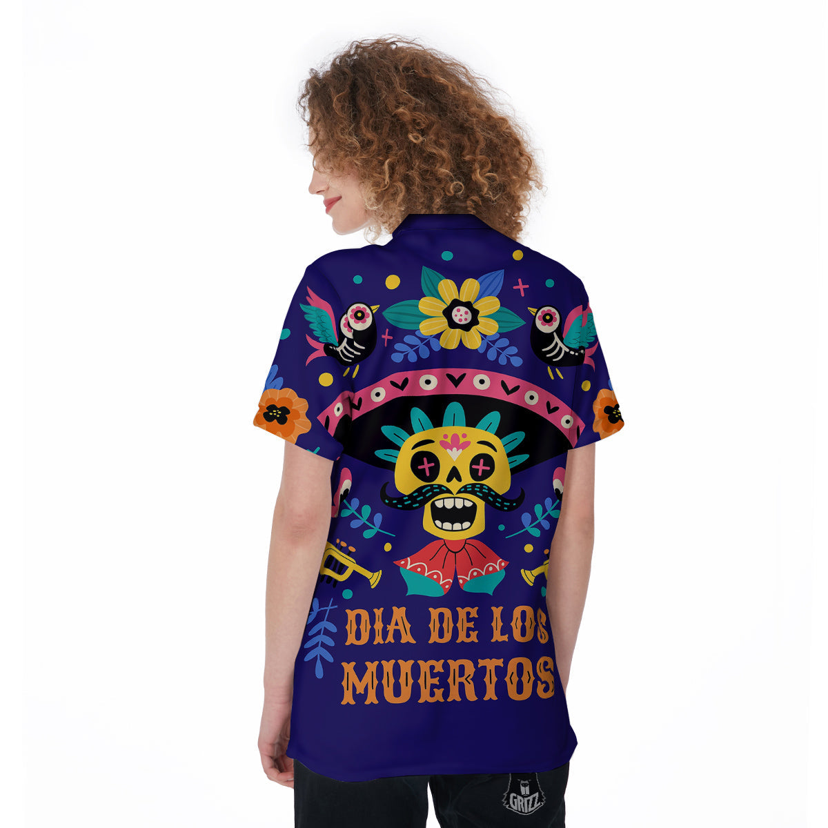 Day Of The Dead Cinco de Mayo Print Women's Golf Shirts-grizzshop
