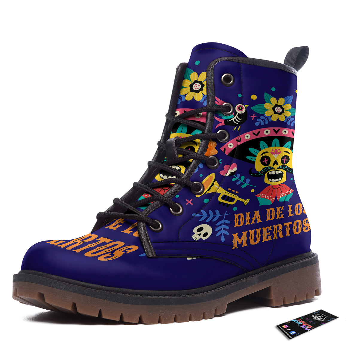 Day Of The Dead Cinco de Mayo Print Work Boots-grizzshop