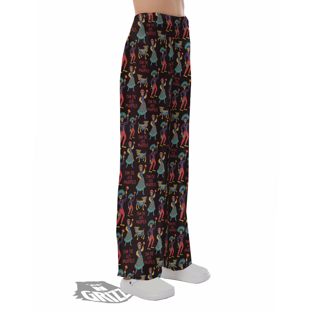 Day Of The Dead Dia De Los Muertos Print Pattern Pajama Pants-grizzshop