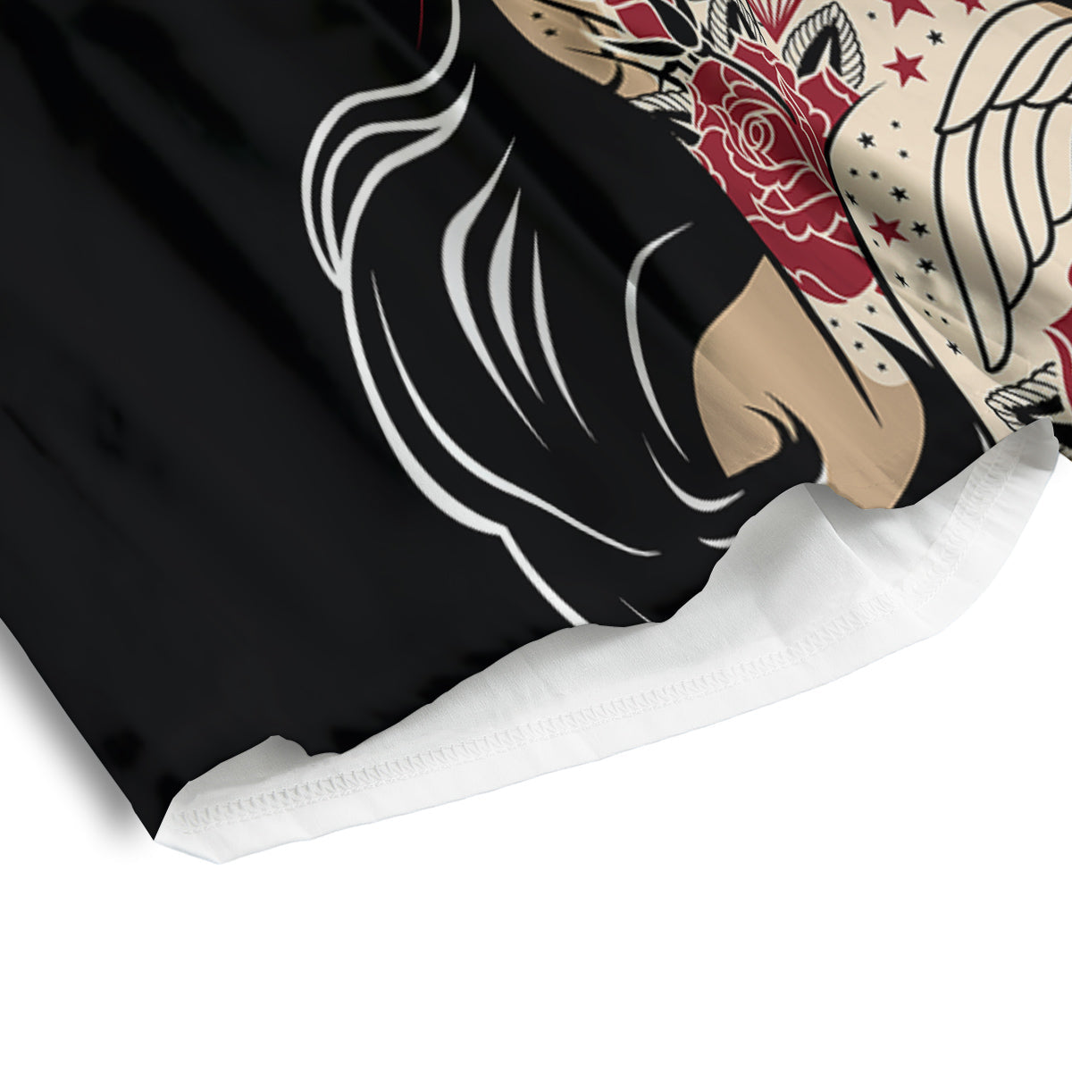 Day of The Dead Calavera Girl Print Men's Athletic Shorts