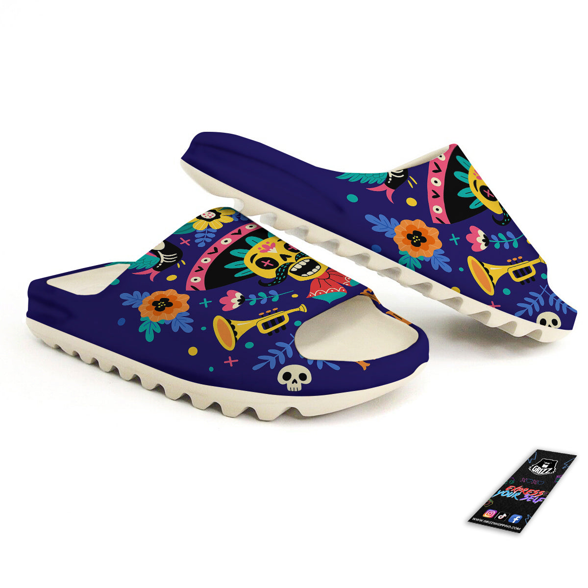 Day Of The Dead Cinco de Mayo Print Sandals