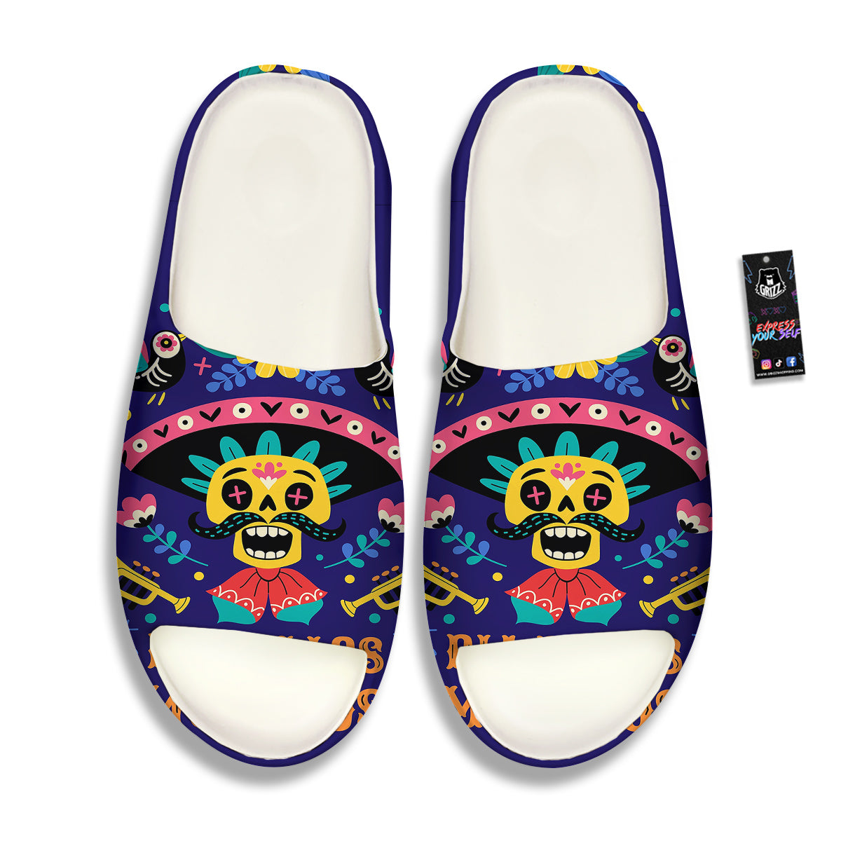 Day Of The Dead Cinco de Mayo Print Sandals
