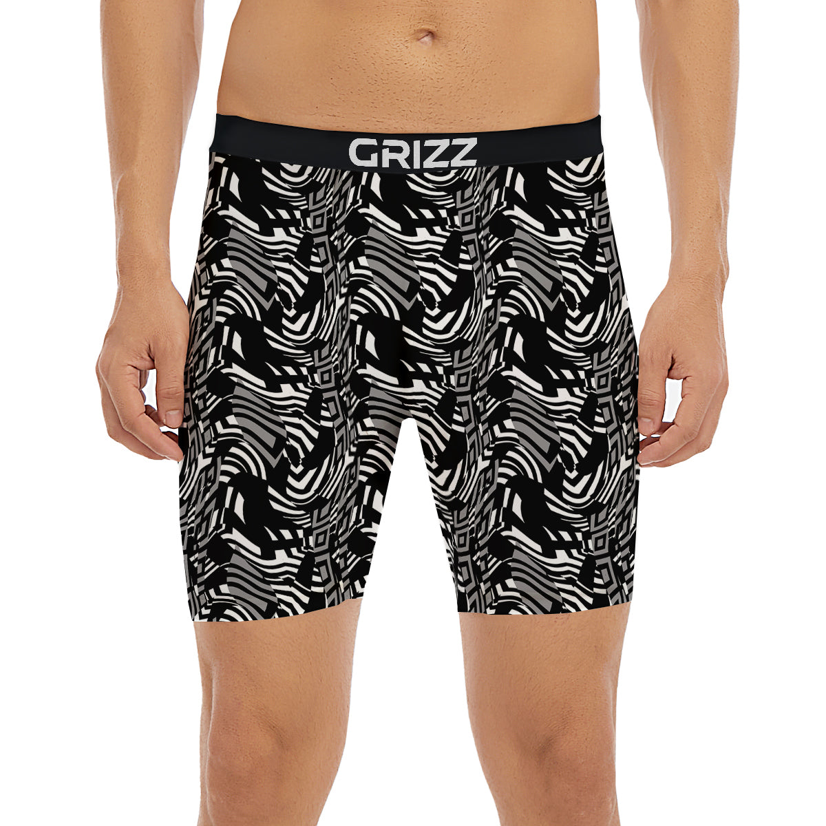 Dazzle Abstract Print Pattern Boxer Briefs-grizzshop