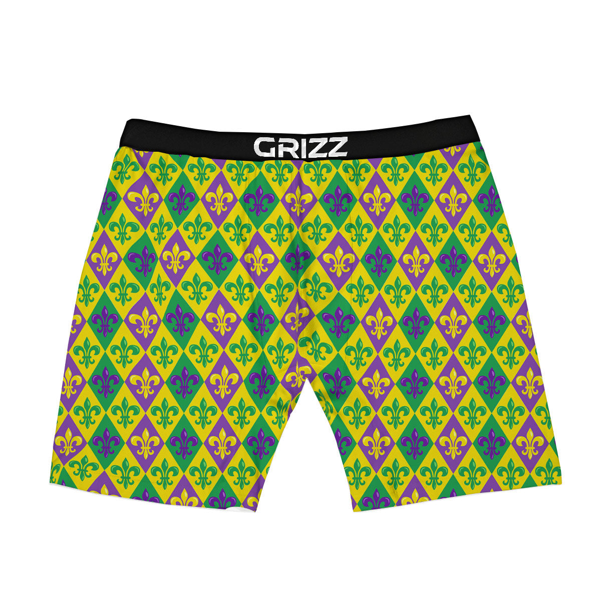 De Lis Mardi Gras Print Pattern Boxer Briefs-grizzshop