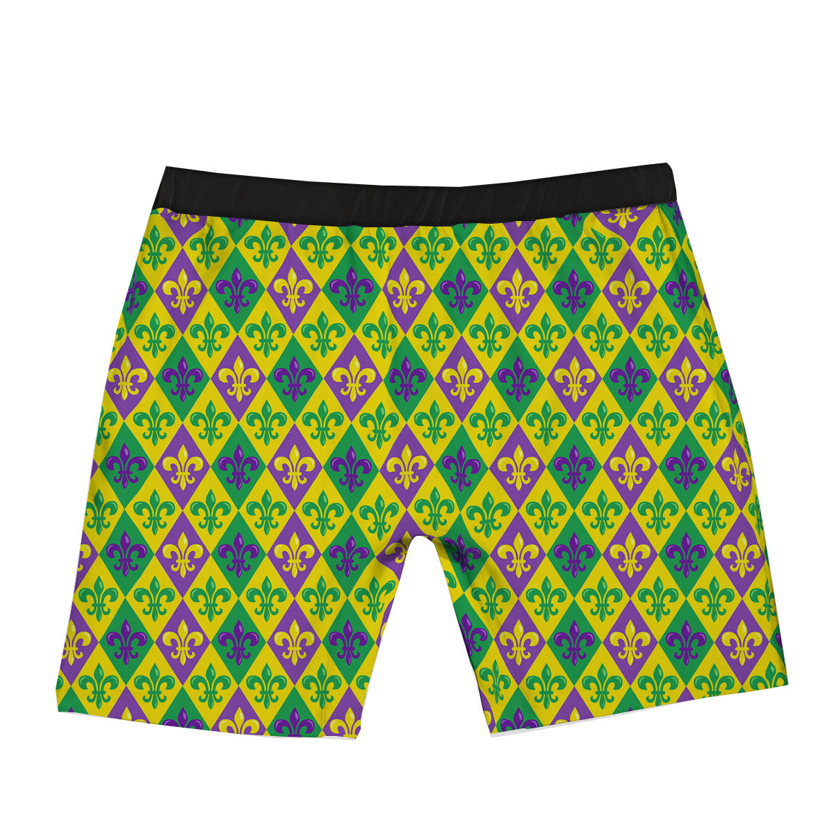 De Lis Mardi Gras Print Pattern Boxer Briefs-grizzshop