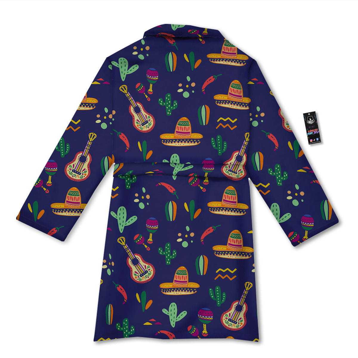 De Mayo Mexico Cinco Print Pattern Bathrobe-grizzshop
