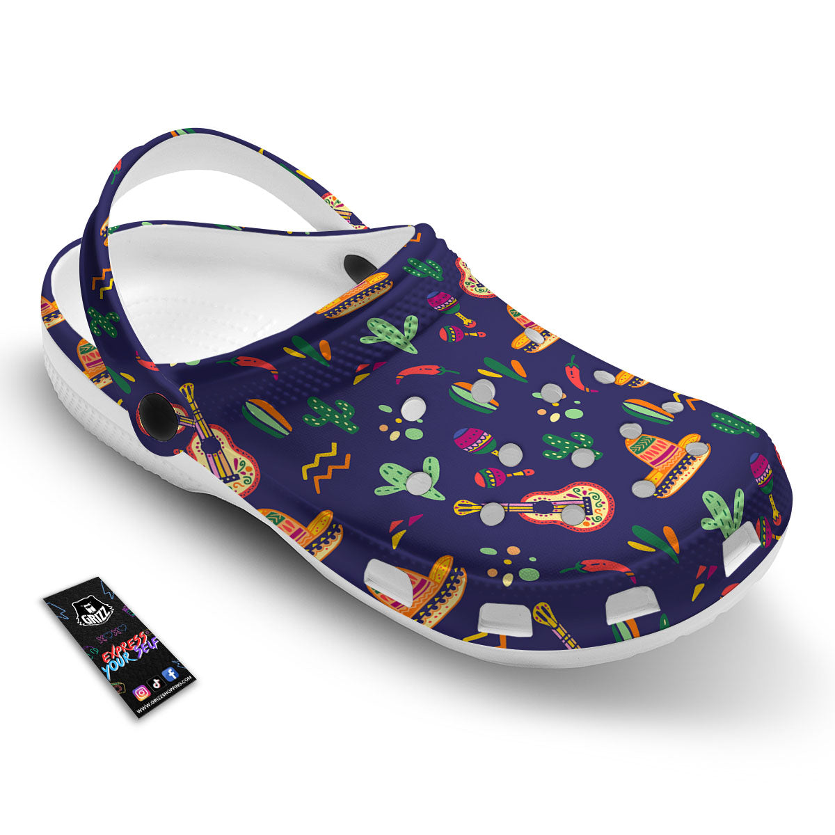 De Mayo Mexico Cinco Print Pattern Clog-grizzshop