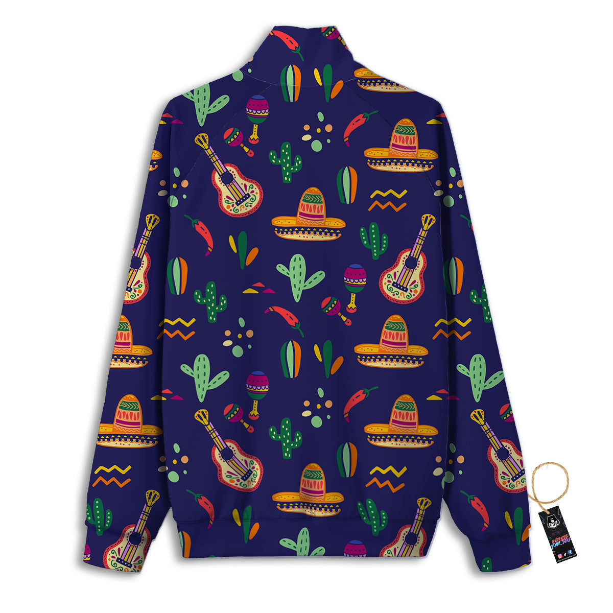 De Mayo Mexico Cinco Print Pattern Track Jacket-grizzshop