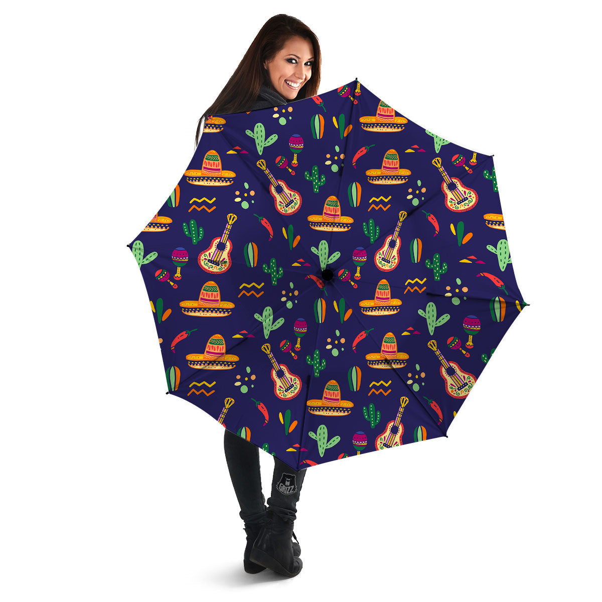 De Mayo Mexico Cinco Print Pattern Umbrella-grizzshop