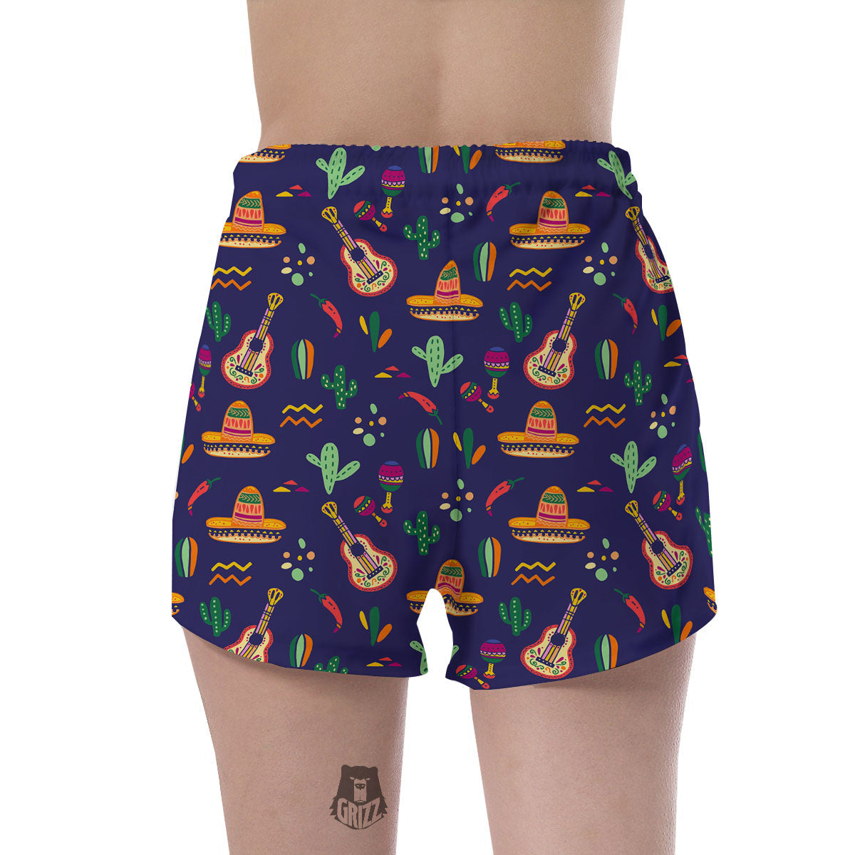 De Mayo Mexico Cinco Print Pattern Women's Shorts-grizzshop