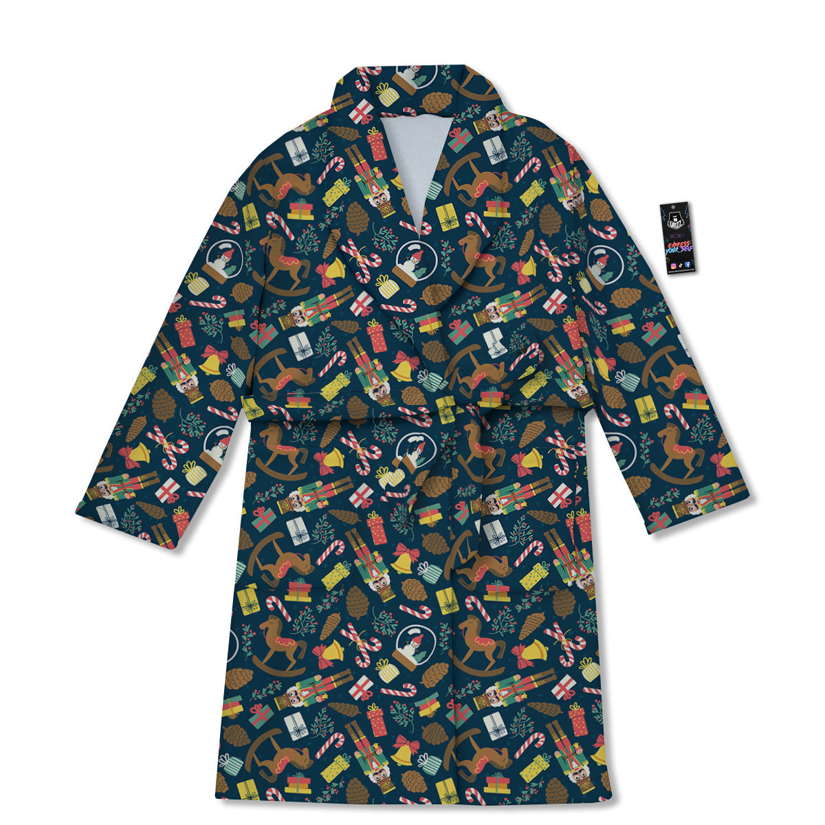 Decorations Christmas Print Pattern Bathrobe-grizzshop
