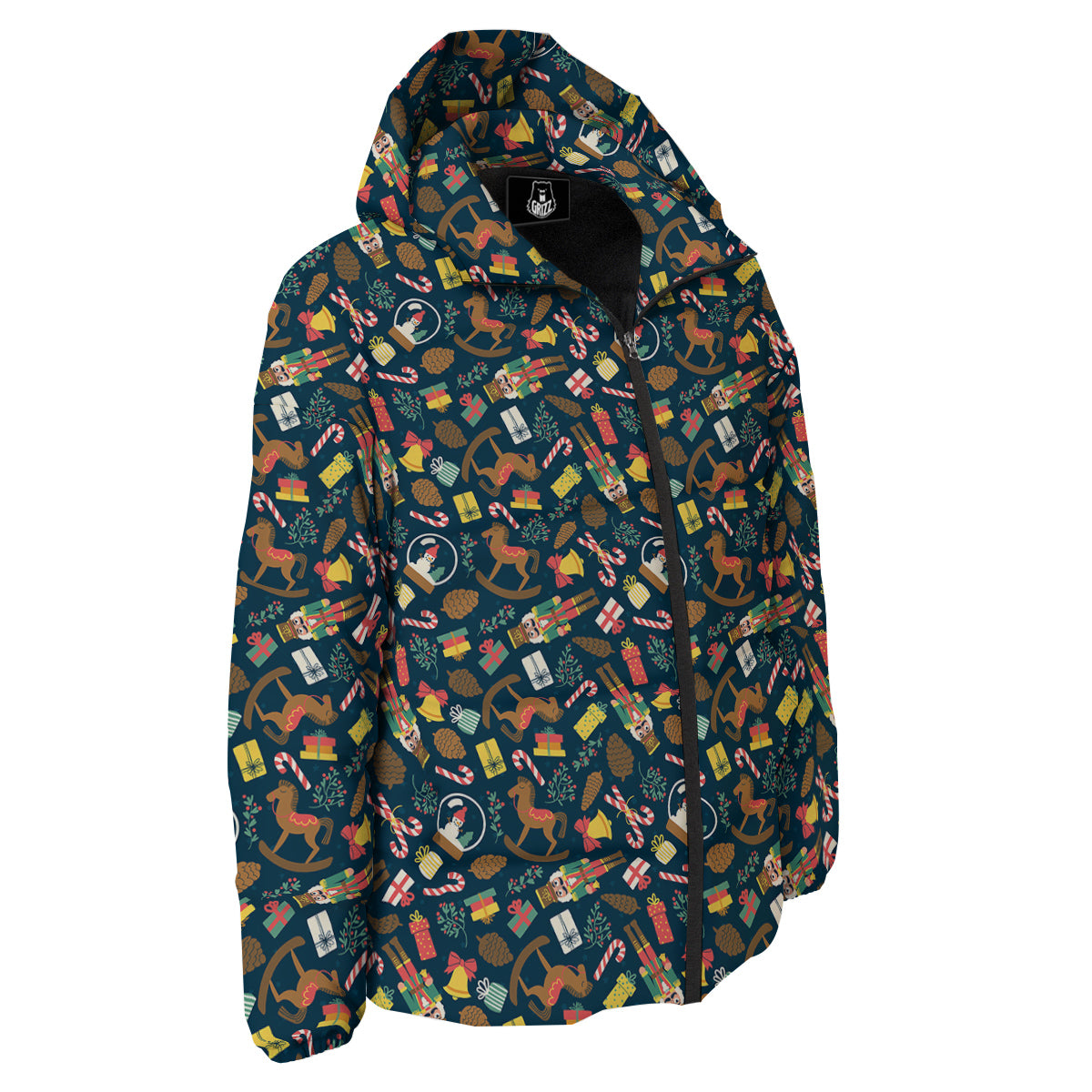 Decorations Christmas Print Pattern Down Jacket-grizzshop