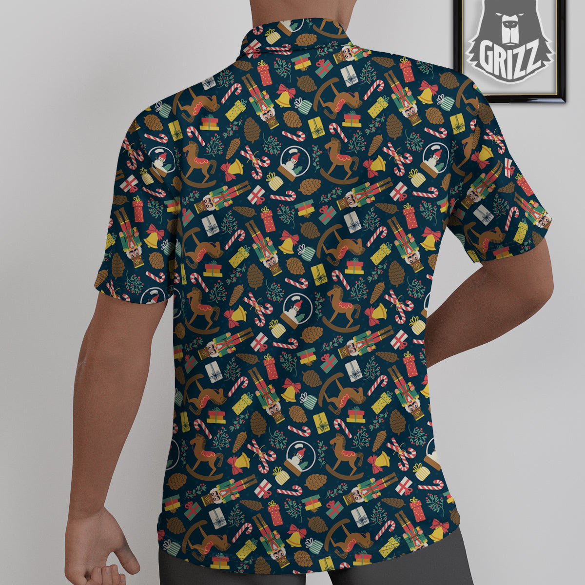 Decorations Christmas Print Pattern Untucked Shirts-grizzshop